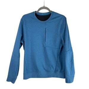 Lululemon City Sweat Crew Men's Size Small Blue Athleisure Athletic Sweatshirt